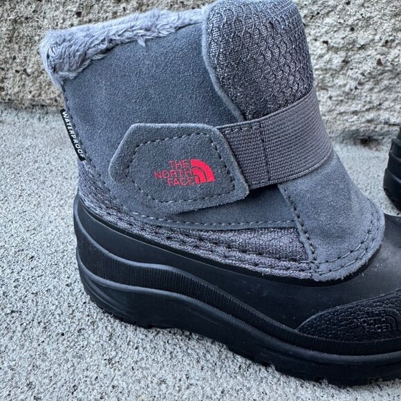 THE NORTH FACE Alpenglow II Kids Winter Boots 9 26 Gray Faux Fur Insulated Boot - Picture 5 of 9